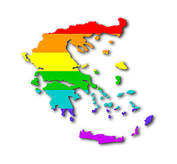 Image showing Rainbow flag pattern - Greece