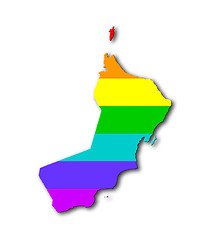 Image showing Rainbow flag pattern - Oman