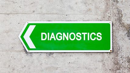 Image showing Green sign - Diagnostics