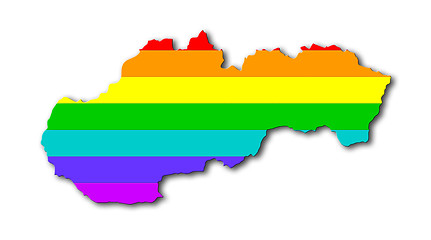 Image showing Rainbow flag pattern - Slovakia