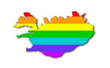 Image showing Rainbow flag pattern - Iceland