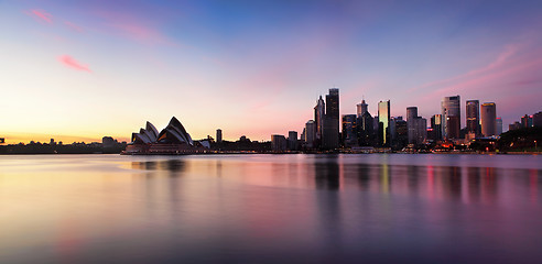 Image showing Sydney City  Skyline at sunrise