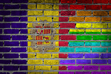 Image showing Dark brick wall - LGBT rights - Andorra