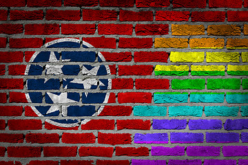 Image showing Dark brick wall - LGBT rights - Tennessee