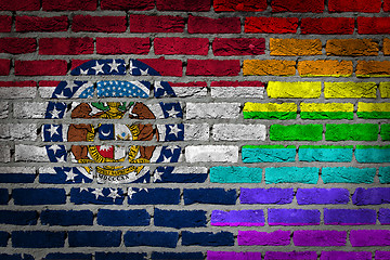 Image showing Dark brick wall - LGBT rights - Missouri