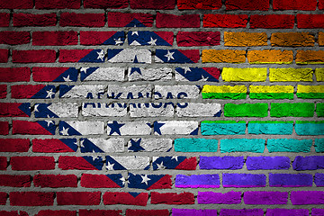 Image showing Dark brick wall - LGBT rights - Arkansas
