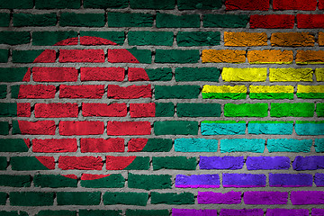 Image showing Dark brick wall - LGBT rights - Bangladesh