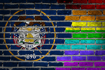 Image showing Dark brick wall - LGBT rights - Utah