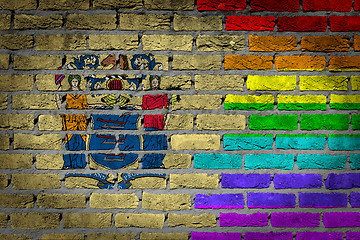 Image showing Dark brick wall - LGBT rights - New Jersey