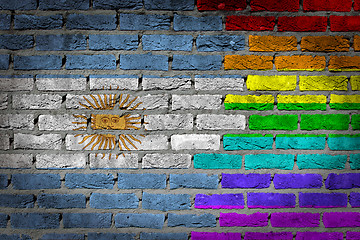 Image showing Dark brick wall - LGBT rights - Argentina