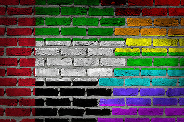 Image showing Dark brick wall - LGBT rights - UAE