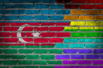 Image showing Dark brick wall - LGBT rights - Azerbaijan