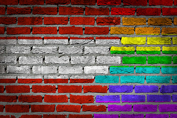 Image showing Dark brick wall - LGBT rights - Austria