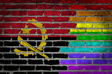 Image showing Dark brick wall - LGBT rights - Angola
