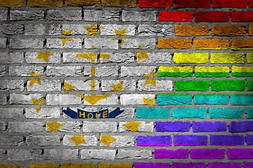 Image showing Dark brick wall - LGBT rights - Rhode Island