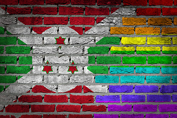 Image showing Dark brick wall - LGBT rights - Burundi