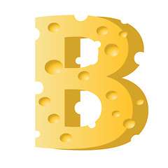 Image showing cheese letter B