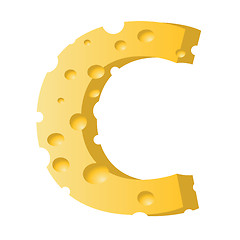 Image showing cheese letter C