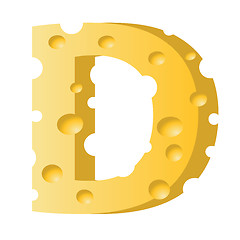 Image showing cheese letter D