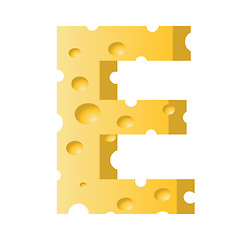 Image showing cheese letter E