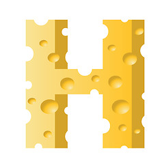 Image showing cheese letter H