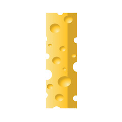 Image showing cheese letter I