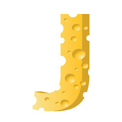 Image showing cheese letter J