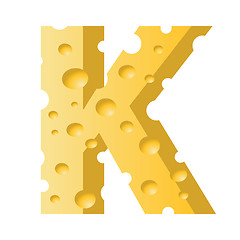 Image showing cheese letter K