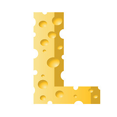 Image showing cheese letter L