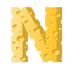 Image showing cheese letter N