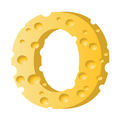 Image showing cheese letter O