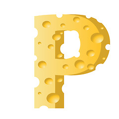 Image showing cheese letter P