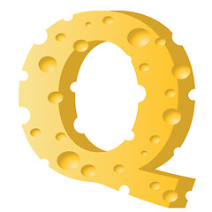 Image showing cheese letter Q