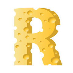 Image showing cheese letter R