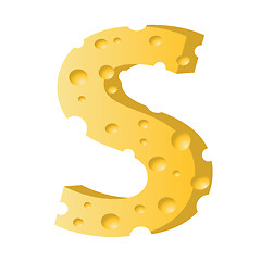 Image showing cheese letter S