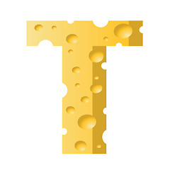 Image showing cheese letter T