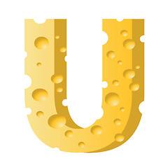 Image showing cheese letter U