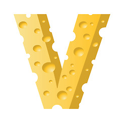 Image showing cheese letter V
