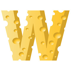 Image showing cheese letter W