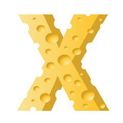 Image showing cheese letter X