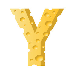 Image showing cheese letter Y