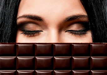 Image showing Woman with chocolate