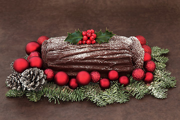 Image showing Chocolate Yule Log