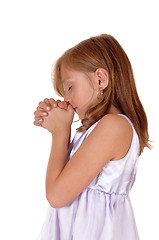 Image showing Praying young girl.