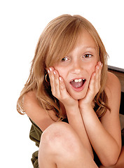 Image showing Surprised young girl.