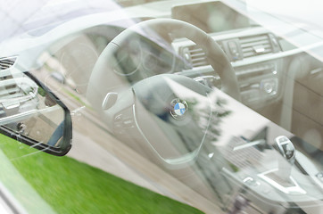 Image showing Interior of new modern model BMW car