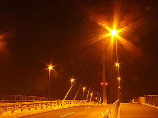 Image showing night city bridge illumination