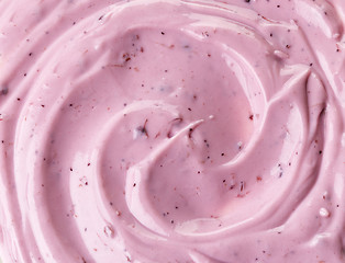 Image showing pink berry yogurt