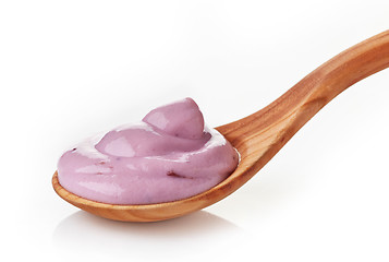 Image showing pink fruit yogurt