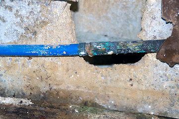 Image showing leaking corroded plumbing